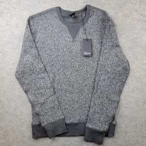 Rails Sweater Mens Small Gray Cotton Polyester Crewneck Knit Pullover Heston